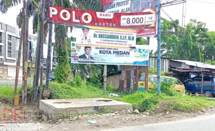 Spanduk Dukungan Hassanudin Maju Calon Gubernur Sumut Bertebaran