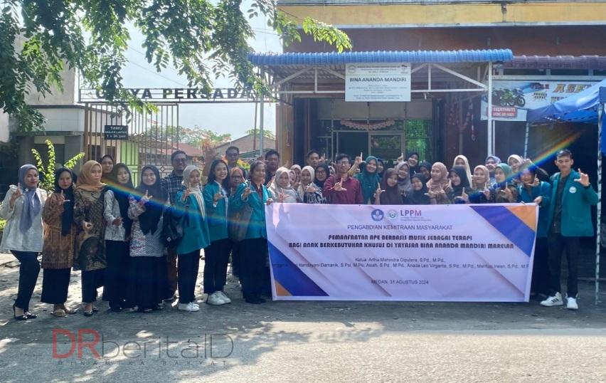 PKM Unimed Lakukan Pendampingan Pemanfaatan APE Berbasis Musik Bagi Anak Berkebutuhan Khusus