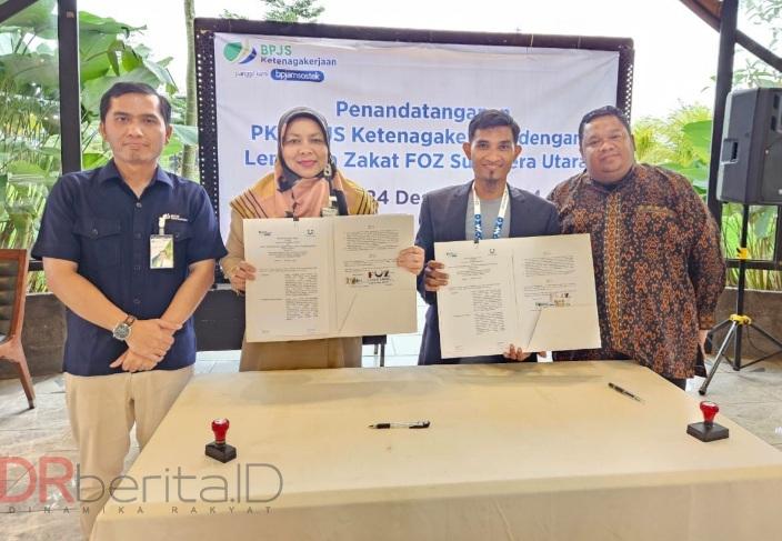 BPJS Ketenagakerjaan dan FOZ Sumut Beri Jaminan Perlindungan Untuk Mustahik