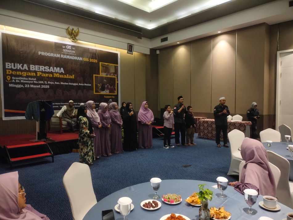 GIS Berbuka Puasa dengan Mualaf di Kota Medan, Bulan Depan Belanja Baju Lebaran dengan Anak Yatim
