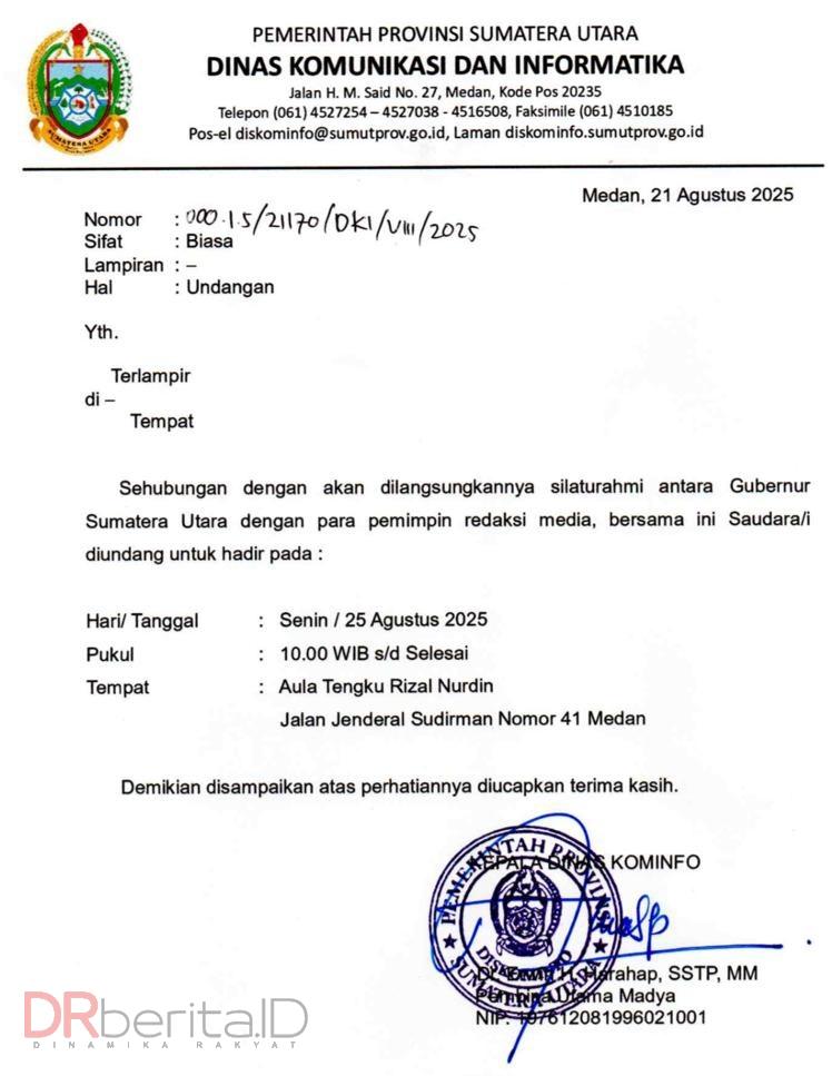 Gubernur Sumatera Utara Bobby Nasution Undang Ratusan Pemred Media Silaturahmi Akbar