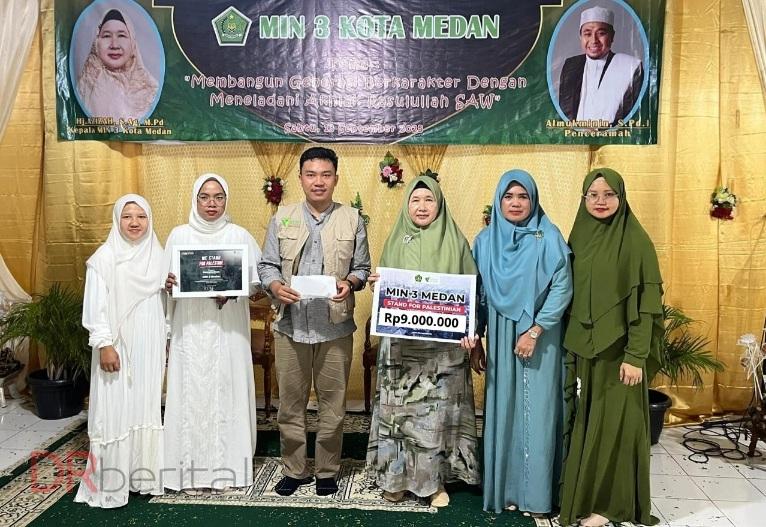 MIN 3 Medan Salurkan Donasi Rp. 9 Juta ke Palestina