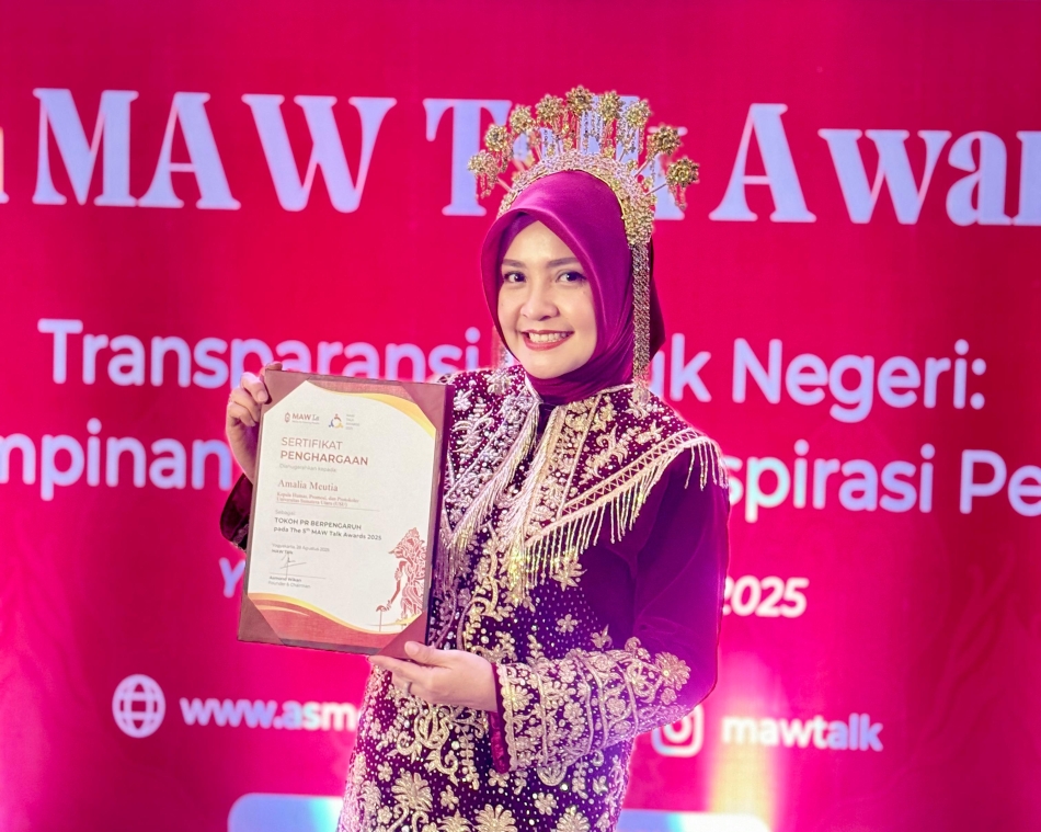 Selamat, Kepala Humas USU Raih Penghargaan Tokoh PR Berpengaruh di MAW Talk Awards 2025