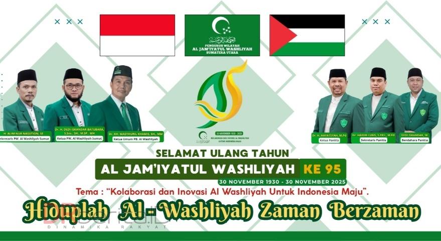 HUT Al Washliyah ke 95 di Sumut Diwarnai Aksi Peduli Palestina, Zikir, Seminar, Hingga Donor Darah