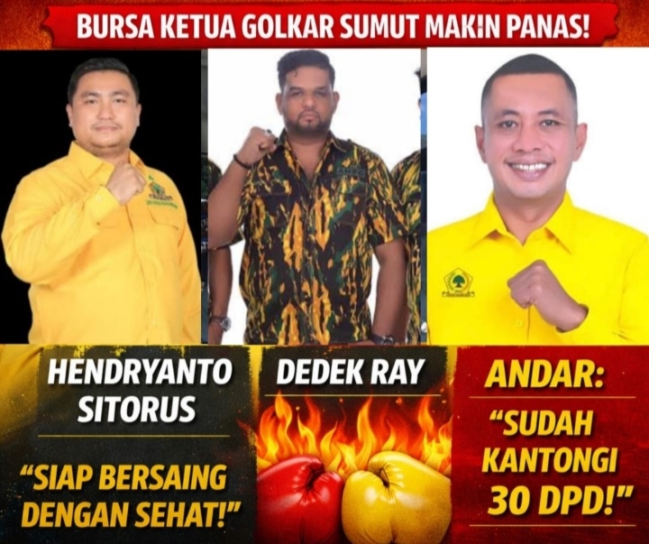 Bursa Ketua Partai Golkar Sumut Memanas, Setelah Hendry Sitorus, Muncul Nama Dedek Ray dan Andar Amin Harahap