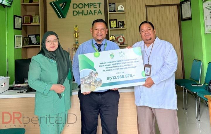 Karyawan Muslim Hermina Salurkan Donasi Banjir Sumut Rp.12,9 Juta Melalui Dompet Dhuafa Waspada
