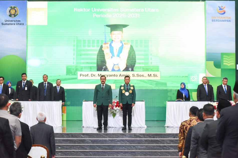 Selamat, Prof Dr Muryanto Amin Kembali Nahkodai USU Periode 2026-2031
