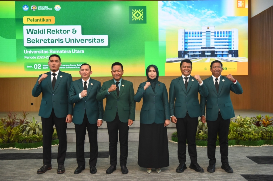 Rektor USU Prof Muryanto Lantik Wakil Rektor, Ini Susunannya