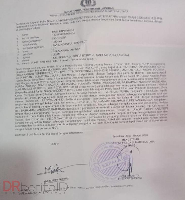 Keributan Halalbihalal KAMMI di Kantor Gubsu Berujung Laporan ke Polisi, Anggota DPRD Sumut Terlibat