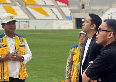 Staf Khusus DPR RI Tinjau Persiapan Stadion Teladan Medan Jadi Tuan Rumah Piala AFF U-19