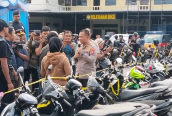 136 Unit Kendaraan Bermotor Diamankan dari Gudang Penyimapanan Ilegal di Percut Sei Tuan