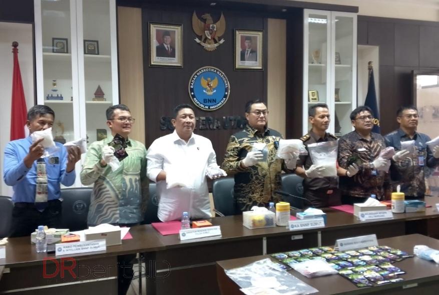 BNNP Sumut Rilis 11 Tersangka Kasus Nakotika, Musnahkan Batang Bukti Hasil Pengungkapan