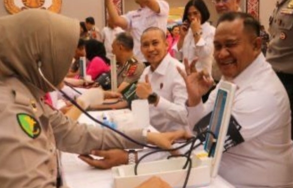 Donor Darah HUT Bhayangkara ke-80 Tahun di Polda Sumut Untuk Perkuat Nilai Kemanusiaan