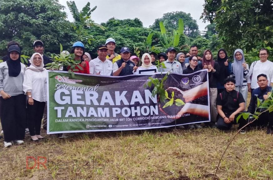 Dampak Proyek BRT Metropolitan Mebidang, BUMN PP Tanam Ribuan Pohon di Kota Medan