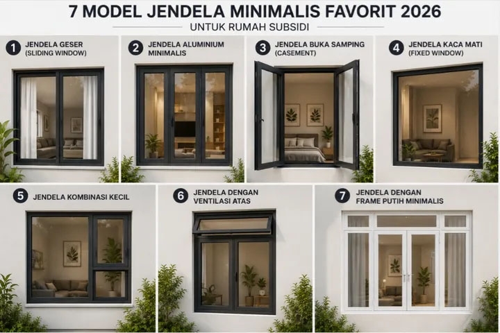 7 Model Jendela Minimalis untuk Rumah Subsidi 2026, Hemat Biaya dan Tetap Estetik