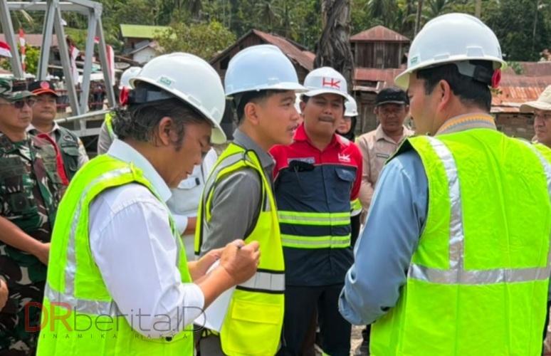 Gibran Kunjungi Rehabilitasi Jembatan Lumut di Aceh yang Dikerjakan Hutama Karya